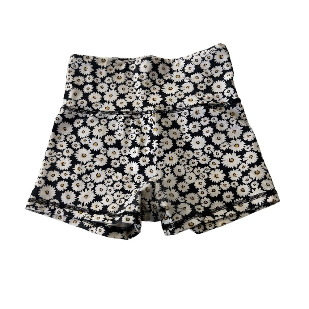 Extra High waisted small floral gym shorts